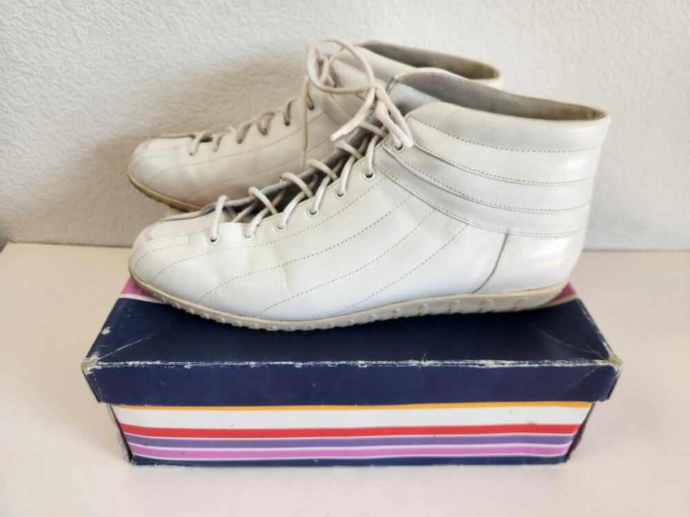 Vintage Sweats DD bi Chego Mindy White Sneakers Size 8.5 High Top Leather